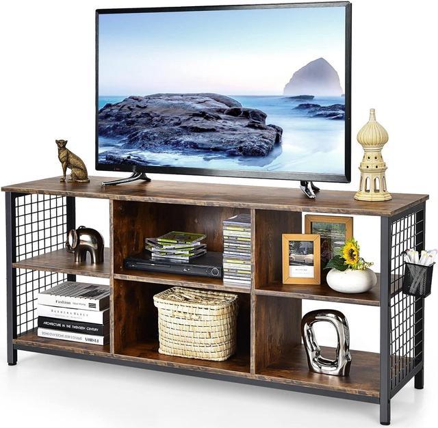 Modern TV Cabinet Entertainment Unit Stand Storage - Wood