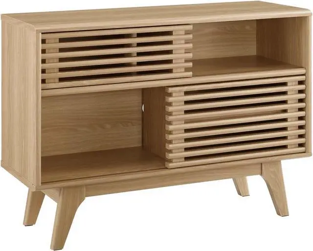 Main image of Modway Render Mid-Century Modern Two-Tier Display Stand in Oak