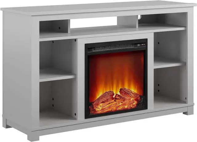 Main image of Ameriwood Home Edgewood Fireplace TV Stand for TVs up to 55", Dove Gray