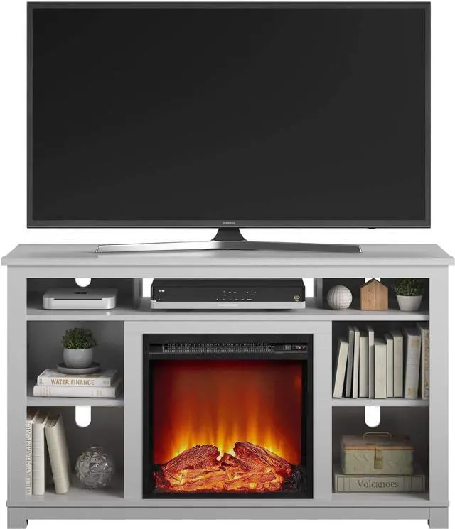 Alt view image 2 of 7 - Ameriwood Home Edgewood Fireplace TV Stand for TVs up to 55", Dove Gray