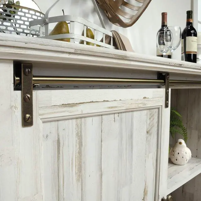 Alt view image 4 of 7 - Sauder Barrister Lane Credenza, for TVs up to 60", White Plank finish
