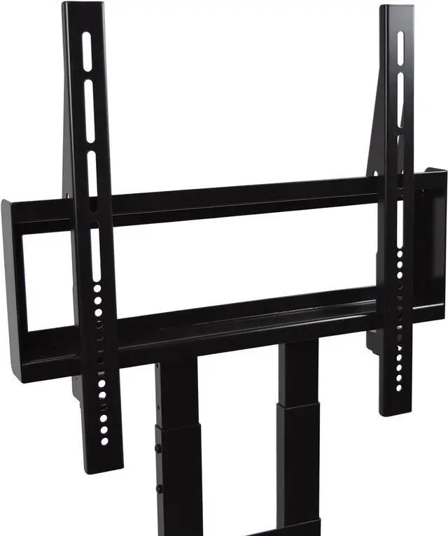 Alt view image 3 of 5 - Proman Products Modern TV Stand With With Adjustable Mount and Two Shelves, Black