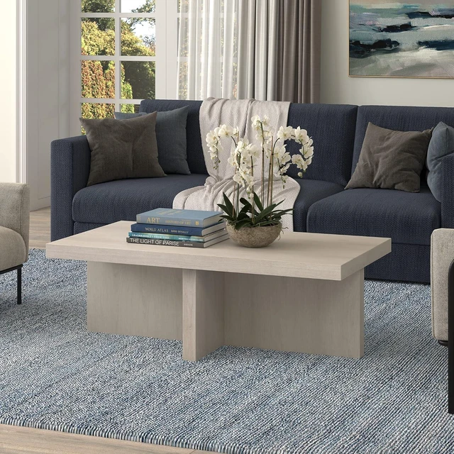 Alt view image 7 of 7 - Henn&Hart 44" Scandinavian Coffee Table, Beech White