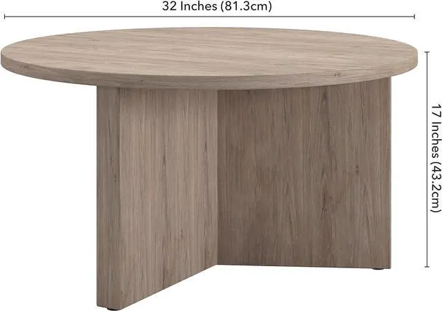 Alt view image 3 of 7 - Henn&Hart Anders Coffee Table, 32" Wide,Grey