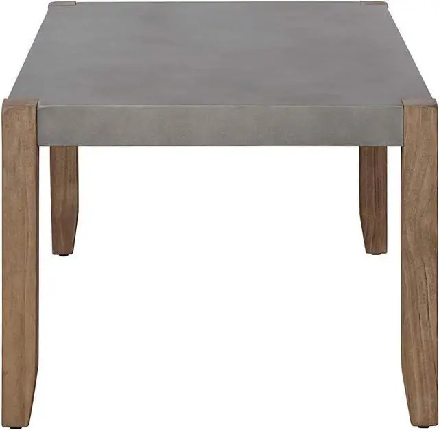 Alt view image 4 of 6 - Alaterre Furniture Newport 36" L Faux Concrete and Wood Coffee Table