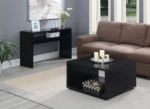 Alt view image 5 of 6 - Convenience Concepts Northfield Admiral Square Coffee Table, Black