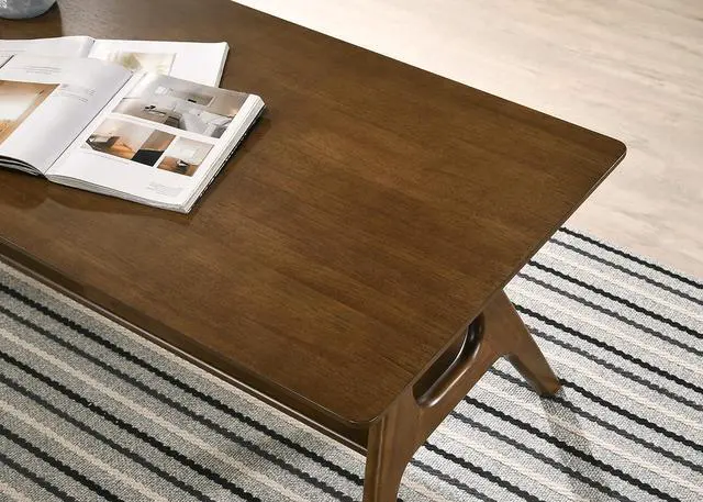 Alt view image 4 of 6 - Arona Mid-Century Modern Wood Coffee Table with Shelf
