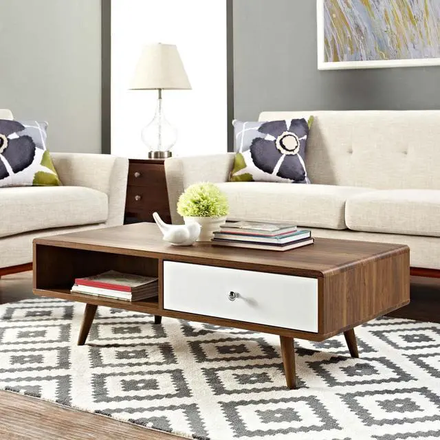 Alt view image 3 of 5 - Modway Transmit Mid-Century Coffee Table, Walnut White