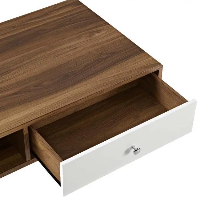 Alt view image 5 of 5 - Modway Transmit Mid-Century Coffee Table, Walnut White