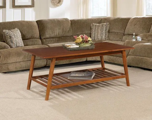 Alt view image 2 of 7 - Linon Mid Century Walnut Melissa Coffee Table