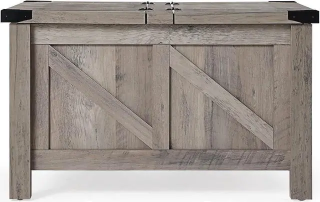 Alt view image 7 of 7 - WAMPAT Square Coffee Table, Rustic Farmhouse Center Table with Lift Top and Storage for Living Room, 30"x 30", Wash Grey