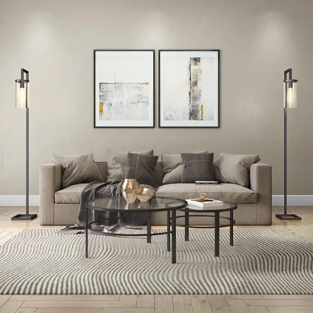 Alt view image 6 of 7 - Henn&Hart Round Nested Coffee Table in Blackened Bronze, Coffee Table coffee tables for living room, studio apartment essentials, 36" Wide