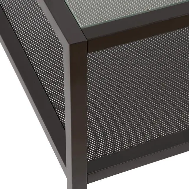 Alt view image 3 of 7 - Henn&Hart 45" Wide Rectangular Coffee Table in Blackened Bronze, Modern coffee tables for living room, studio apartment essentials