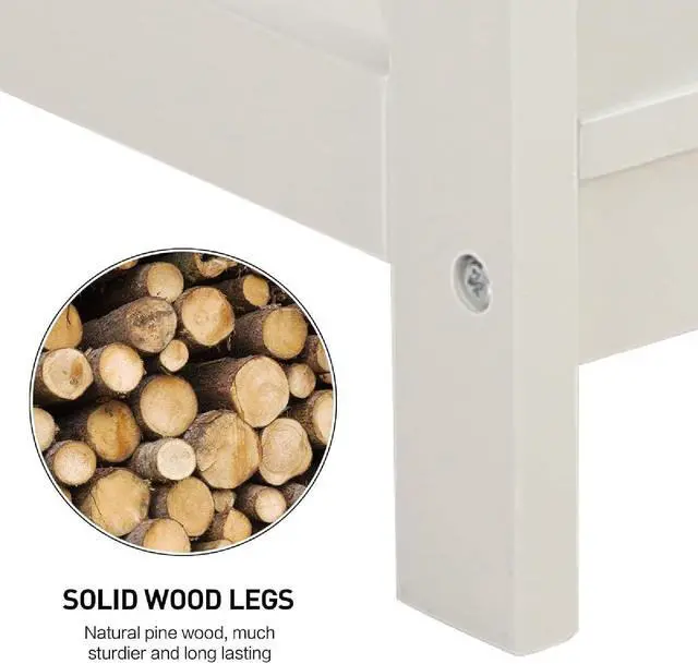Alt view image 6 of 7 - PHI VILLA Coffee Table - Modern Coffee Tables with Storage for Living Room Shelf 2 Tiers, Farmhouse Coffee Table Set