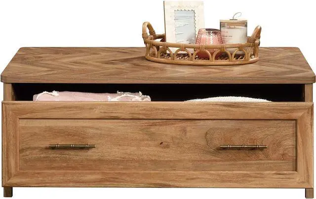 Alt view image 6 of 7 - Sauder Coral Cape Coffee Table, L: 42.44" x W: 29.25" x H: 16.50", Sindoori Mango Finish
