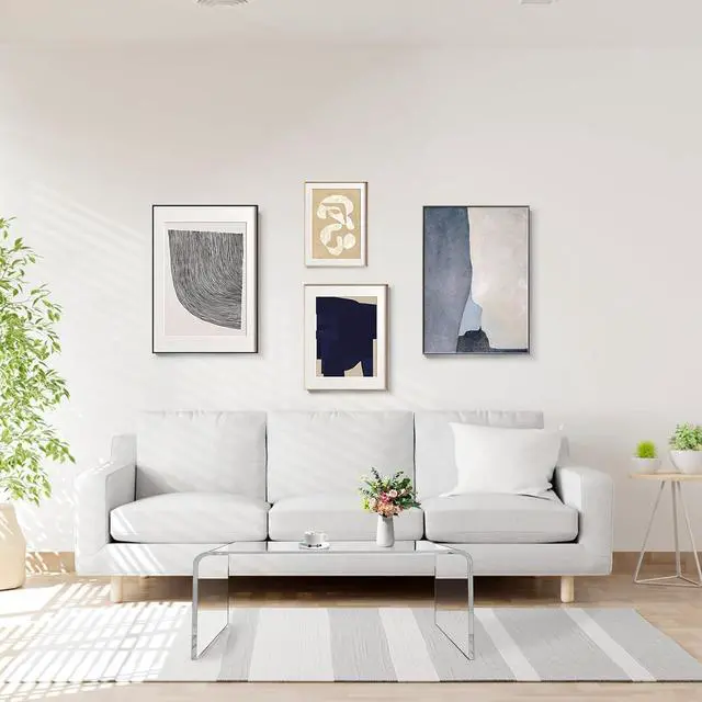 Alt view image 5 of 7 - VDGPWA Acrylic Coffee Table with Round Edges,32" L*16" W *16" H, 3/5" Thick Lucite Coffee Table, Rectangle Clear Coffee Table Acrylic Furniture for Living Room Bedroom, Indoor (Clear)