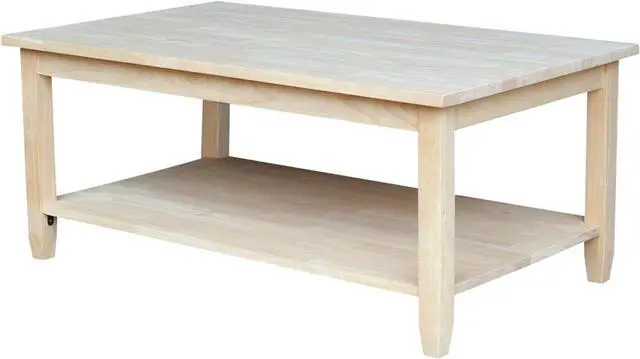 Main image of IC International Concepts Solano Coffee Table, 42 in W x 25 in D x 18 in H, Unfinished