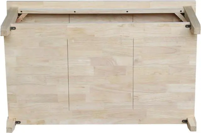 Alt view image 4 of 6 - IC International Concepts Solano Coffee Table, 42 in W x 25 in D x 18 in H, Unfinished