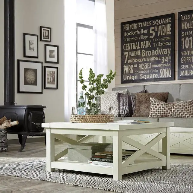Alt view image 2 of 6 - Homestyles Seaside Lodge Off-White Coffee Table