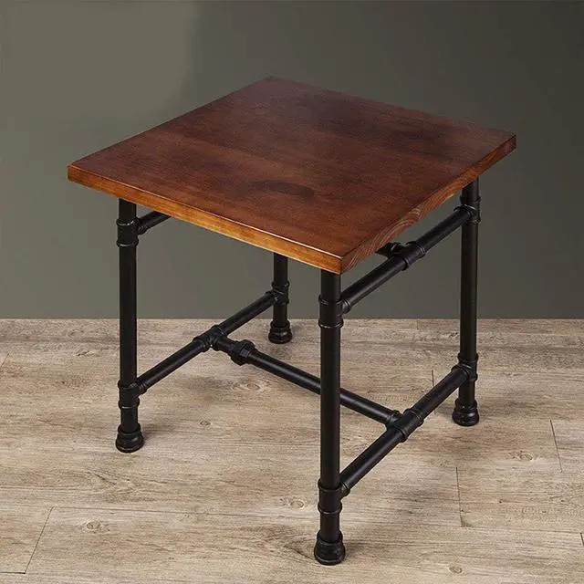 Alt view image 6 of 7 - 24 Inch Industrial Rustic Iron Pipe Entry Table, End Table, Coffee Table, Side Table, Metal Legs, Bar Table/Home Set/Living Room Set/Dining Room