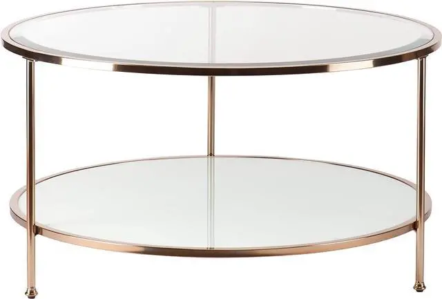Main image of SEI Furniture Risa Cocktail Table, Gold, 34 in x 34 in x 18 in