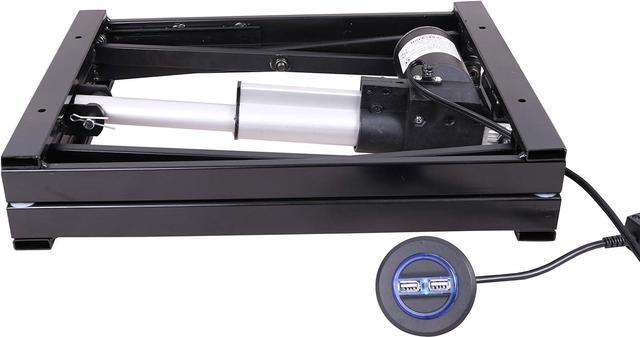 Alt view image 3 of 7 - 17'' Electric Manual Control Button Dining Table Coffee Table Lift,Black,110V-240V,Working Platform Computer Desk Electronic Scissor Lift