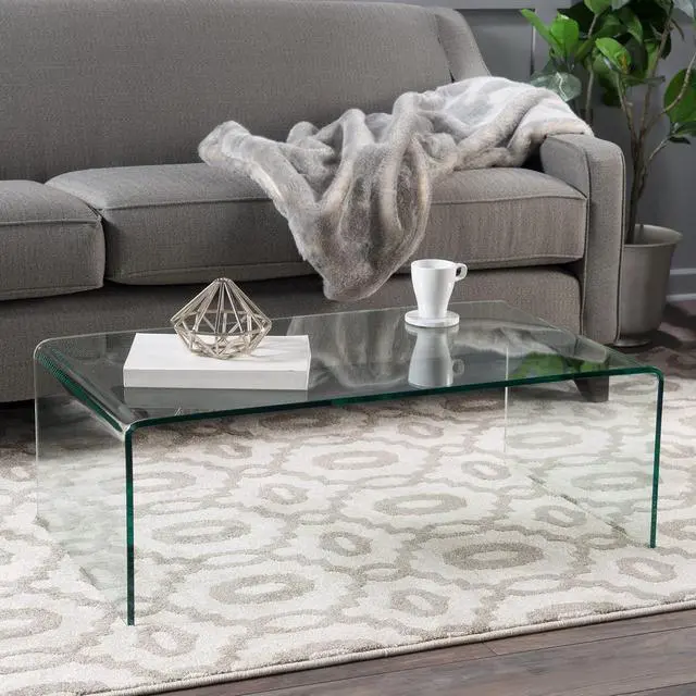 Alt view image 2 of 7 - Christopher Knight Home Pazel 12mm Tempered Glass Coffee Table, Clear