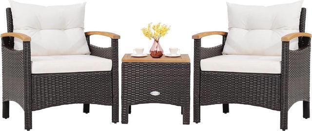 Tangkula 3 piece patio furniture online set