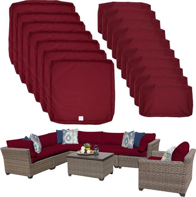 Burgundy discount patio set