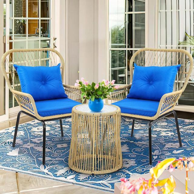 Navy blue best sale bistro set