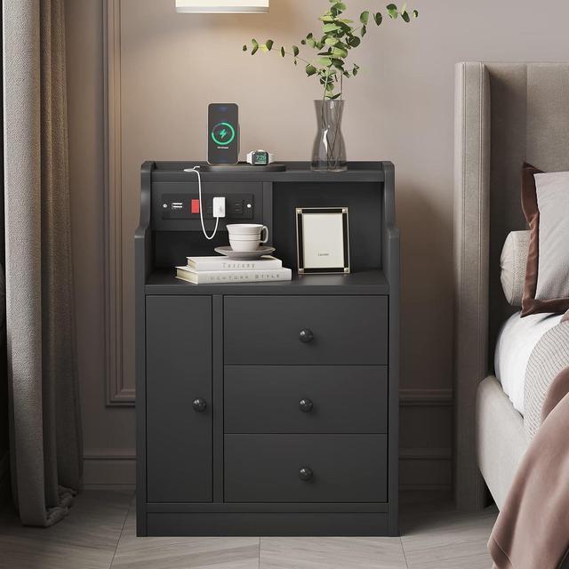 Nightstand on sale with hutch