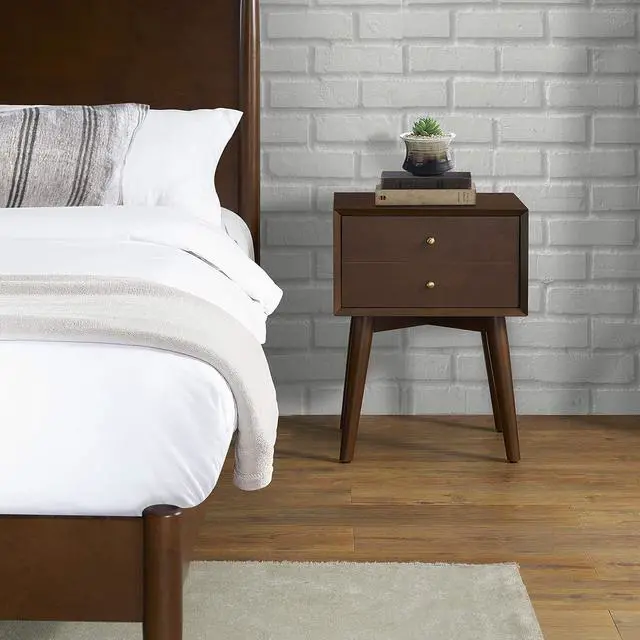 Alt view image 2 of 7 - Crosley Furniture Landon Nightstand Side Table with Drawer, Mahogany