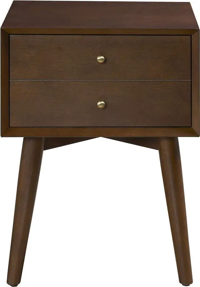 Alt view image 4 of 7 - Crosley Furniture Landon Nightstand Side Table with Drawer, Mahogany