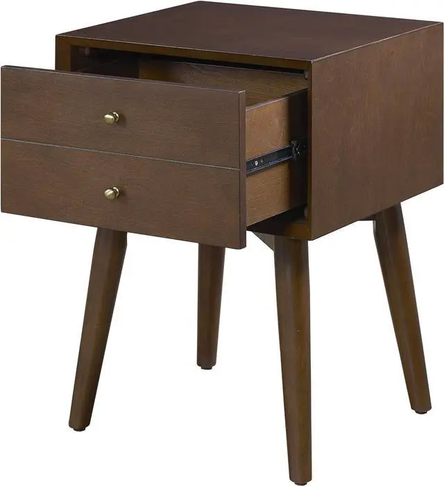 Alt view image 5 of 7 - Crosley Furniture Landon Nightstand Side Table with Drawer, Mahogany