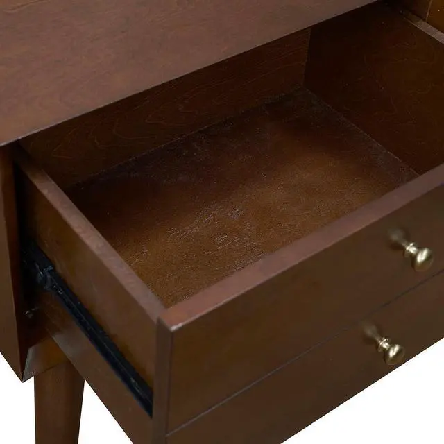 Alt view image 7 of 7 - Crosley Furniture Landon Nightstand Side Table with Drawer, Mahogany