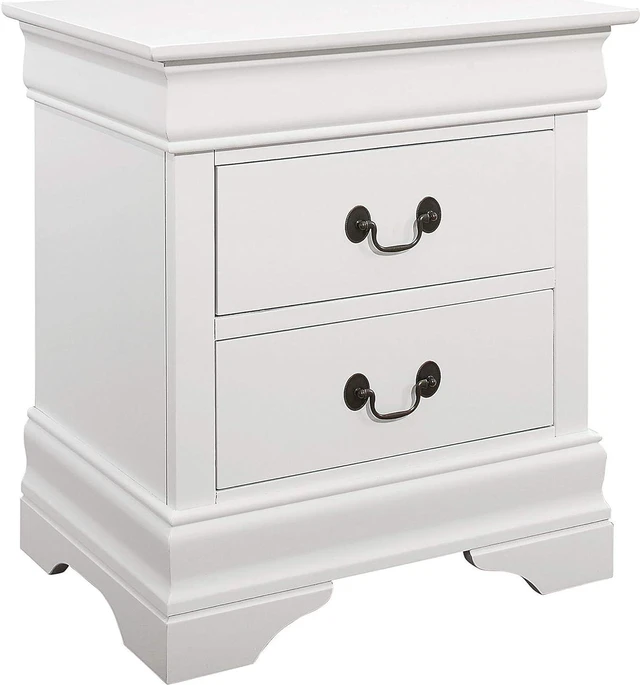Main image of Coaster Fine Furniture Louis Philippe 2-Drawer Nightstand White 204692