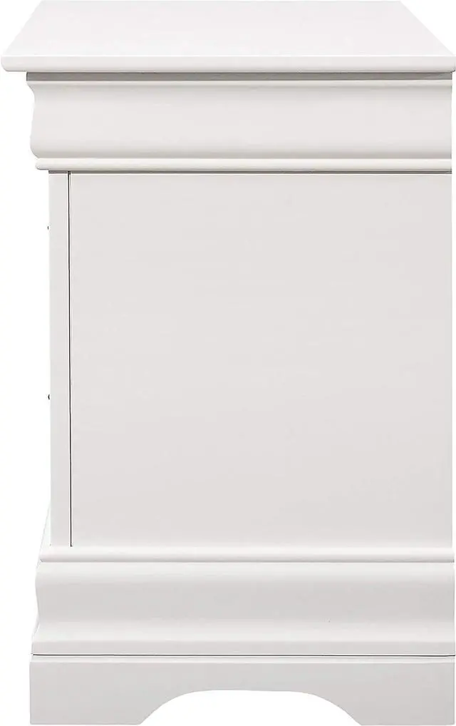 Alt view image 4 of 7 - Coaster Fine Furniture Louis Philippe 2-Drawer Nightstand White 204692