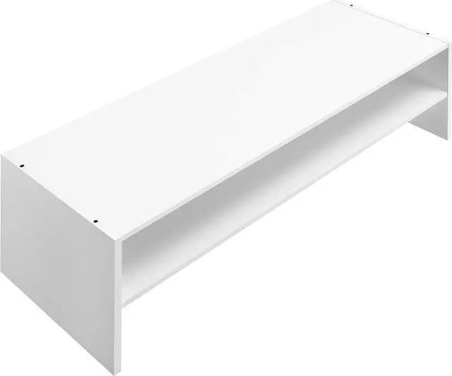 Alt view image 7 of 7 - Whitmor Stackable 31" Extra Wide 2-Shelf Storage Organizer, White