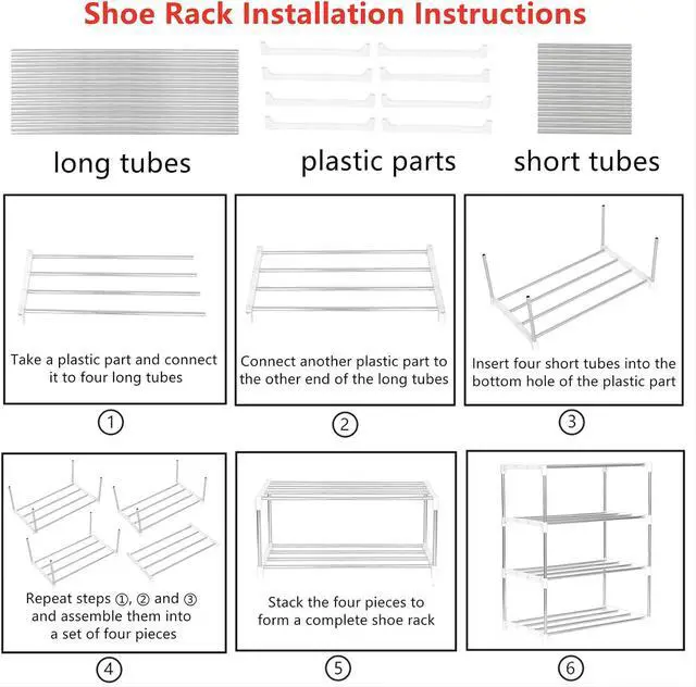 Alt view image 6 of 7 - Stackable Small Shoe Rack, Entryway, Hallway and Closet (10-Tier, White)