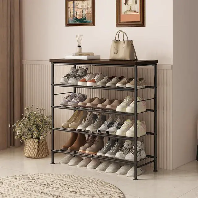 Alt view image 6 of 7 - SUOERNUO 5 Tier Shoe Rack Organizer for Closet Shoe Storage for Entryway