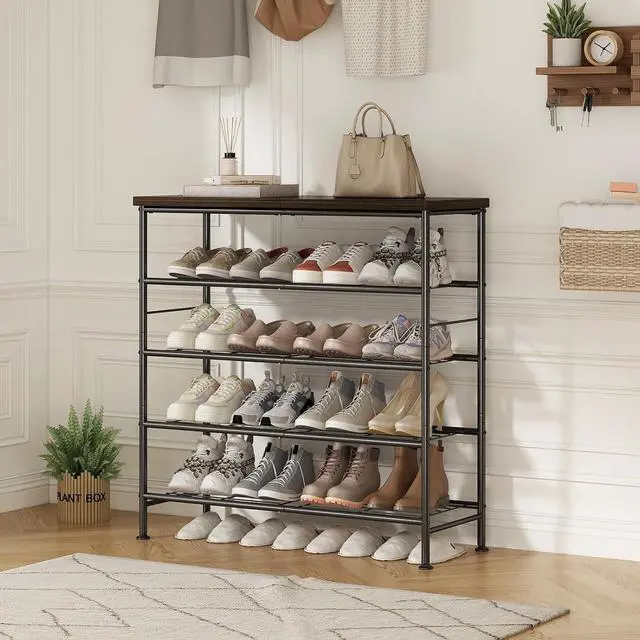 Alt view image 5 of 7 - SUOERNUO 5 Tier Shoe Rack Organizer for Closet Shoe Storage for Entryway