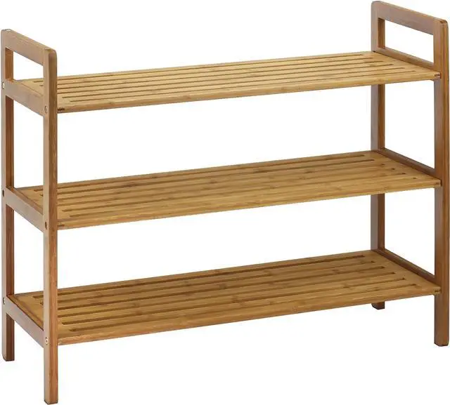 Main image of Oceanstar 3-Tier Bamboo Shoe Rack, Natural