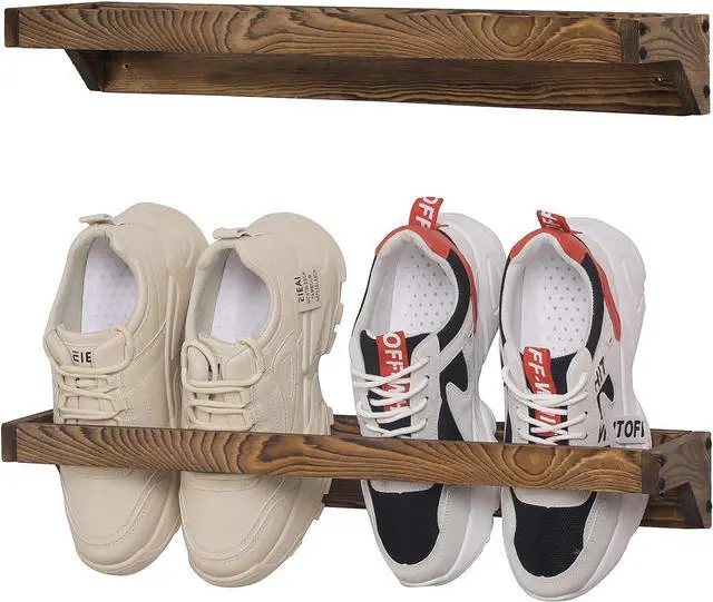 Main image of MyGift Wooden Hanging Shoe Rack Storage Organizer for Closet & Entryway