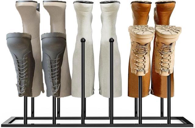 Tall boot storage outlet rack