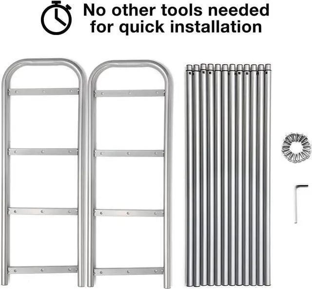 Alt view image 5 of 7 - 4 Tier Extendable Long Shoe Rack for Closet Shoe Organiser Strong and Sturdy Heavy Duty Metal Shoe Shelf Holds 20+ Pairs (60-100) x 22,5 x 61,5 cm