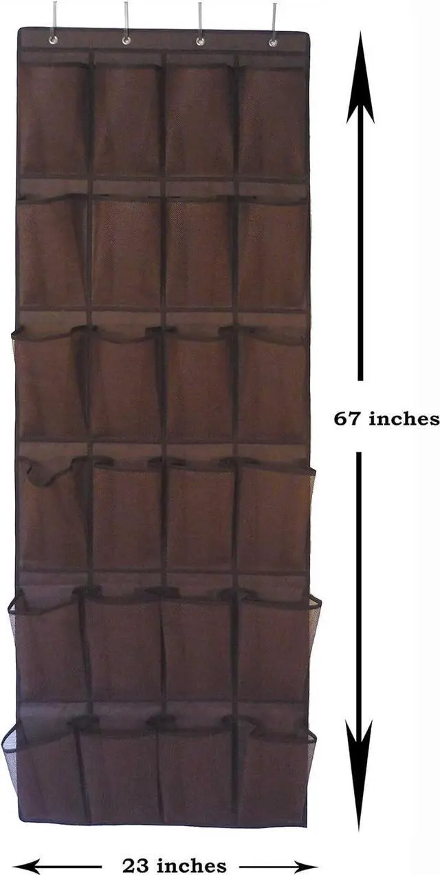 Alt view image 4 of 7 - Roomganize Large Over the Door Shoe Organizer for Mens Sneakers (Bison brown)