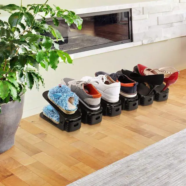 Alt view image 5 of 7 - Soerreo Shoe Slot Storage Box Adjustable Shoe Rack Save Space Suitable for High Low Heels, Sneakers and Sandals (20 Piece Set)