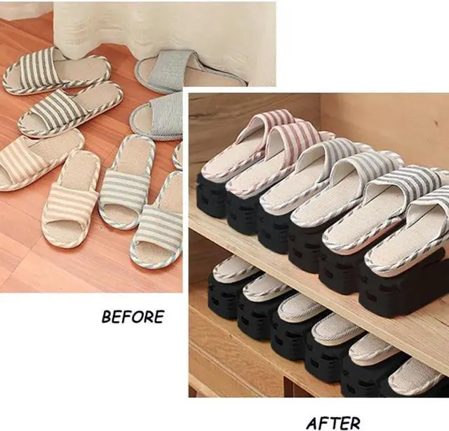Alt view image 7 of 7 - Soerreo Shoe Slot Storage Box Adjustable Shoe Rack Save Space Suitable for High Low Heels, Sneakers and Sandals (20 Piece Set)