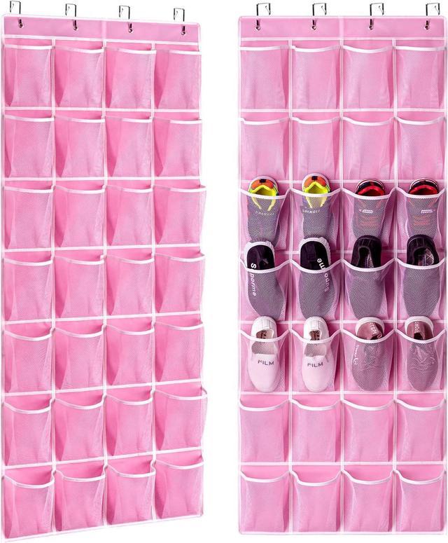 Hanging Shoe Rack Holder With 28 Extra Large Fabric Pockets For