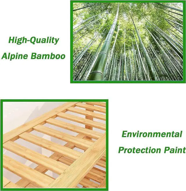 Alt view image 7 of 7 - Bamboo Shoe Rack 4 Tier Shoe Organizer for Closet Entryway Shoe Shelf for Home 31.5 Inch Natural Bamboo